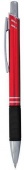 Ручка шар."INDEX" красный  металл. корпус, сереб.детали, резин.вставка IMWT1134RD /25/Китай