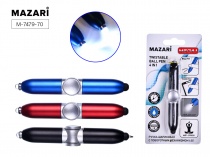 Ручка шариковая автоматическая MAZARI MEGA1 синяя с поворот мех 4 в 1 1mm M-7479-70/24/Китай