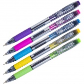 Ручка шариковая автоматическая BERLINGO SI-400 Color синяя 0,7мм корпус ассорти CBm_70500/30/Китай