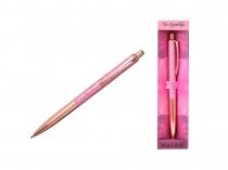 Ручка подарочная Mazari TO SPARKLE-2 синяя 1.0мм метал корп роз золото M-7624-70-rose gold/12/Китай