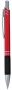 Ручка шар."INDEX" красный  металл. корпус, сереб.детали, резин.вставка IMWT1134RD /25/Китай