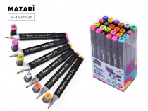 Набор маркеров для скетчинга двусторон FANTASIA 24цв Main colors 3.0-6.2мм Mazari M-15023-24/Китай
