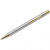 Ручка шариковая автоматическая Luxor Nova синяя 1,0мм корпус хром/золото 8235/Индия