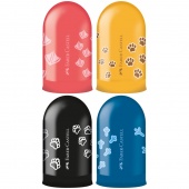 Точилка  Faber-Castell "Jelly" 1отвер контенер пластик ассорти 583213/17/Франция